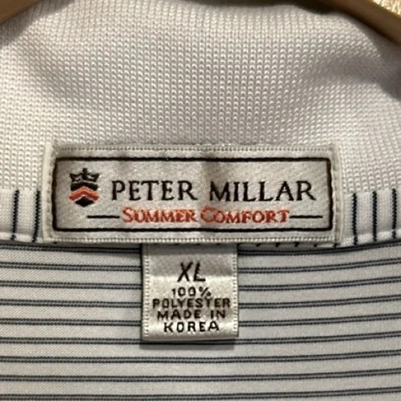 Peter Millar Men’s Casual Golf Polo Shirt Size XL Mediterra Performance Athletic - Picture 4 of 5